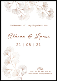 Velkomstplakat til Bryllup