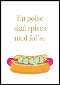 Plakat - Hot dog love