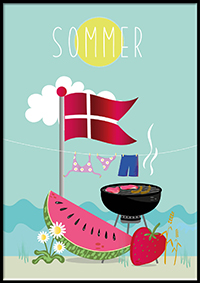 Plakat - Sommer i Danmark