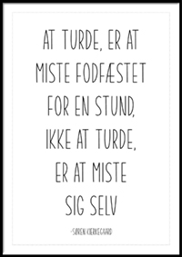 Plakat - At turde er at miste fodfæste for en tid