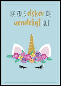 Plakat - Jeg elsker dig uendelig højt