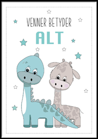 Plakat - Venner betyder alt turkis