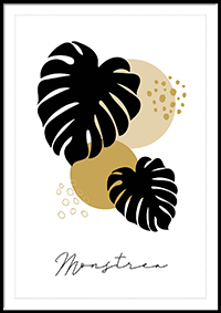 Plakat - Grafisk monstrea - sort