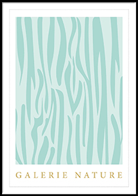 Plakat - Zebra turkis