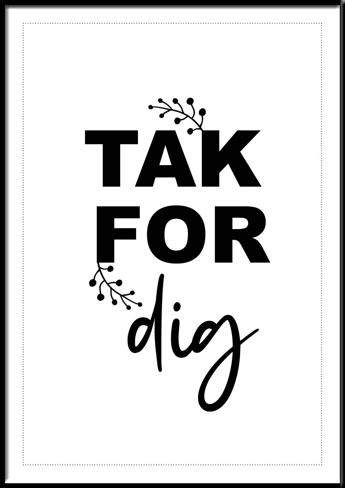 Plakat - tak for dig - Billede 2