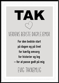 Plakat - Bedste dagplejemor