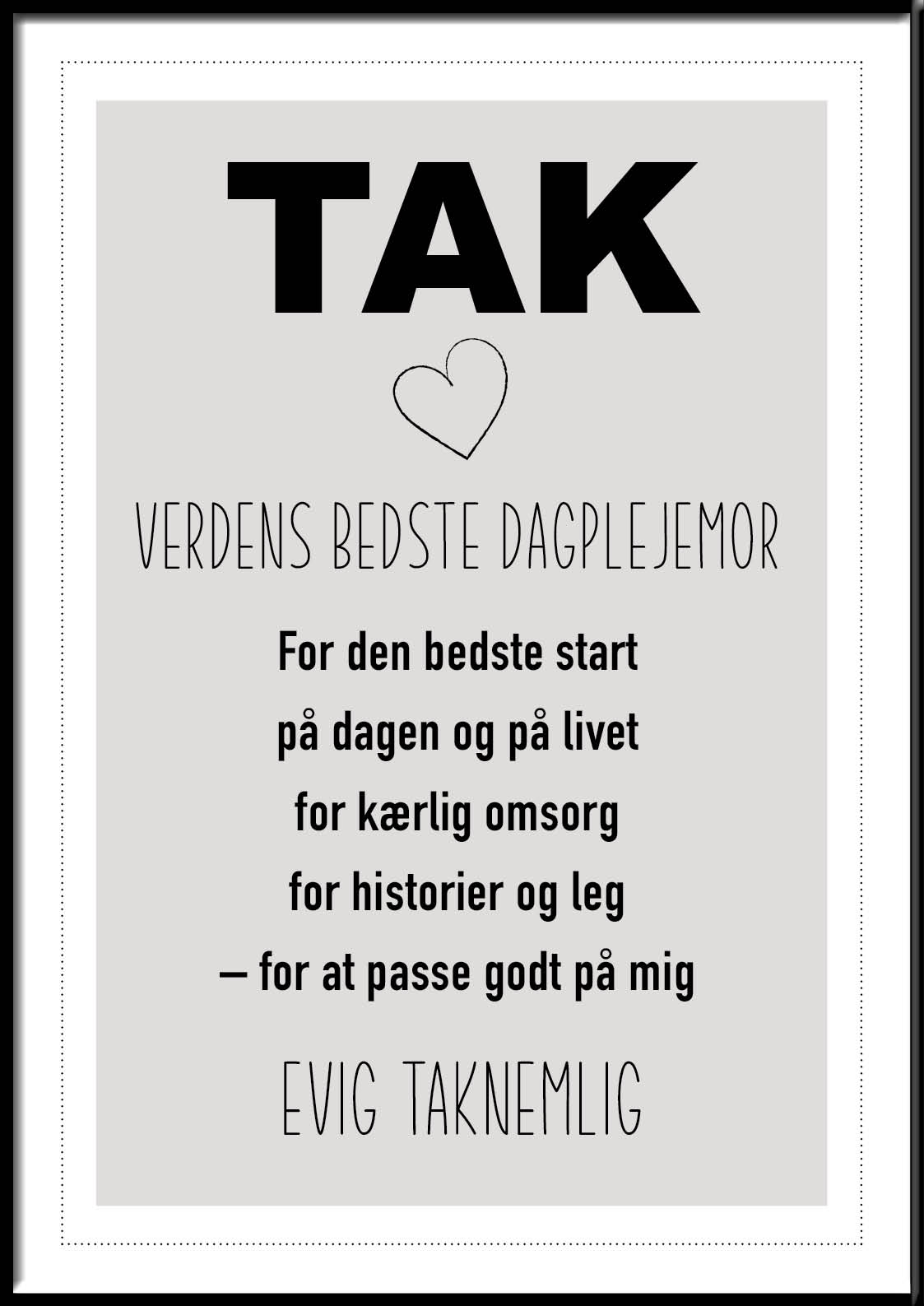 Plakat - Bedste dagplejemor - Billede 2