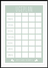 Plakat - Ugeplan