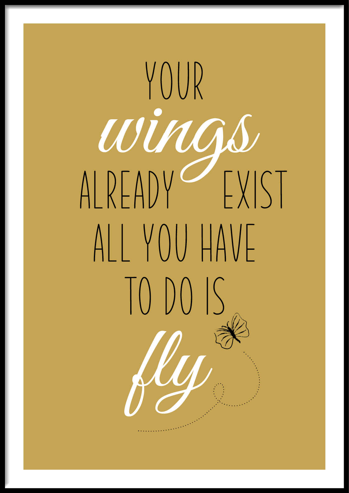 Plakat - Your wings already exist all you have to do is fly - Billede 2