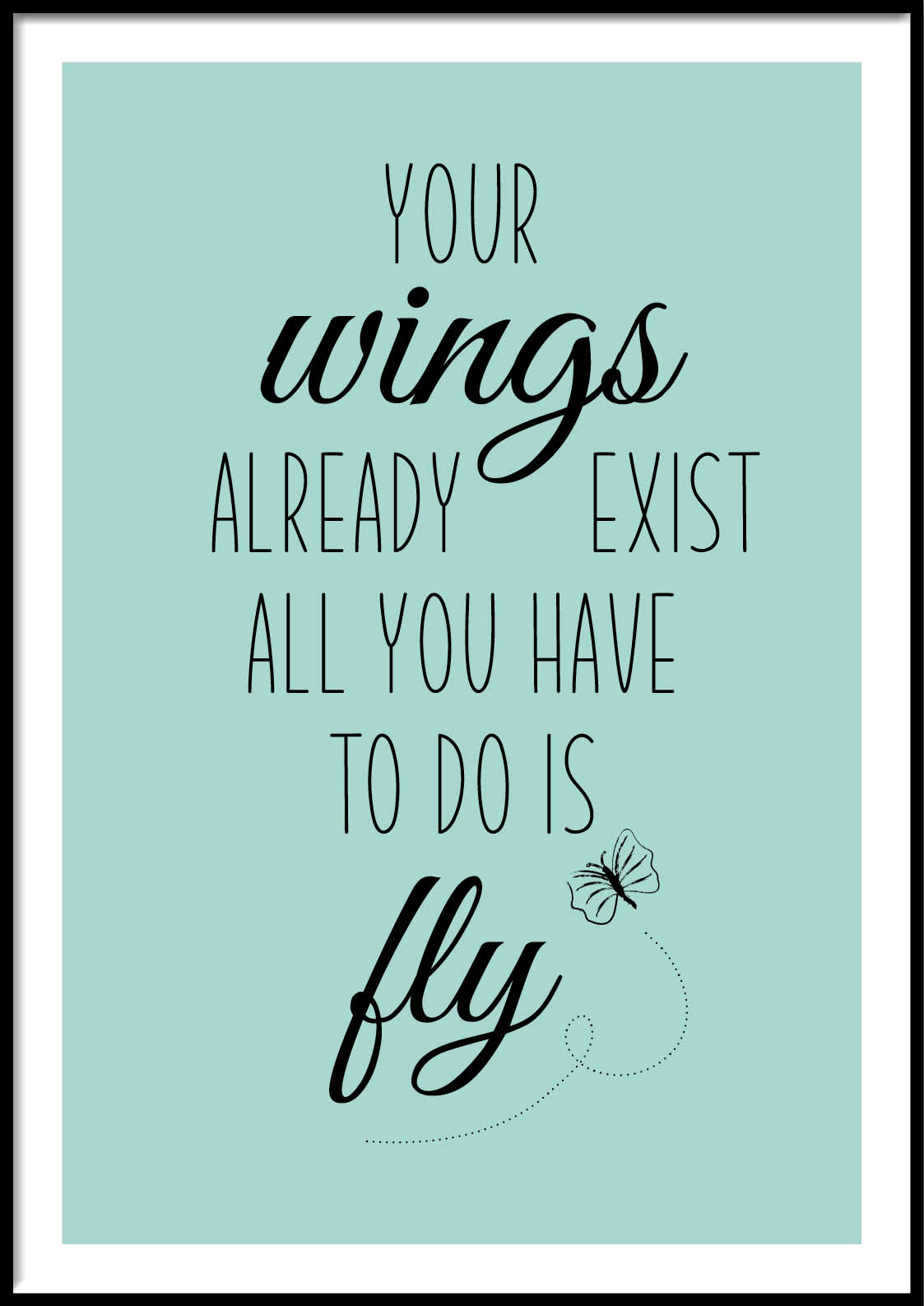 Plakat - Your wings already exist all you have to do is fly - Billede 3