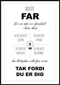 Plakat - bedste far
