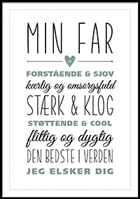 Plakat - verdens bedste far