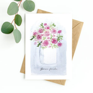 Kort akvarel "Bare fordi"