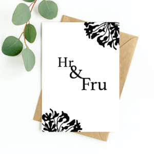 Kort "Hr & Fru"