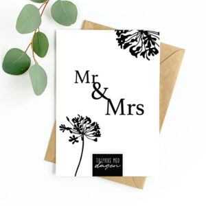 Kort "Mr & Mrs"