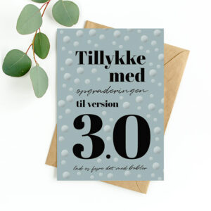 Kort "Tillykke med opgraderingen til 3.0"