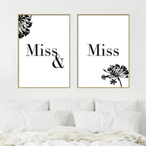Miss & Miss plakater - sort hvid