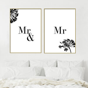 Mr. & Mr. plakater - sort hvid