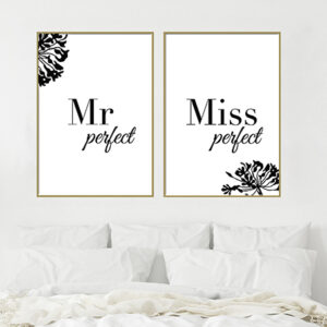 Mr perfect & Miss perfect - sort hvid
