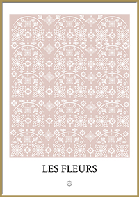 Plakat - Grafisk blomster mønster