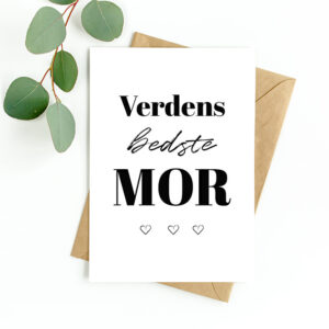 Kort "Verdens bedste Mor"