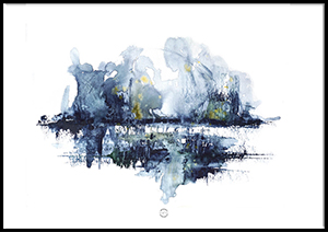 Kunstplakat - Blue waterline