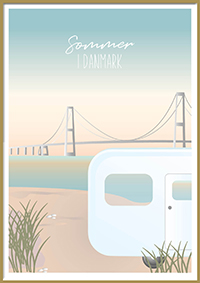 Sommer i Danmark Campingidyl på stranden